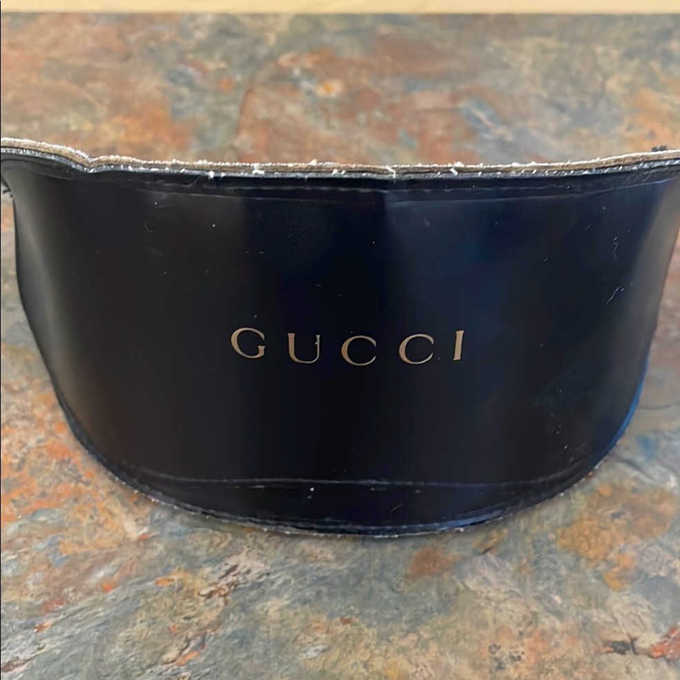 Gucci Dark Brown Leather Eyeglass Case